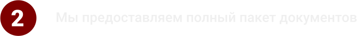 2 Мы предоставляем полный пакет документов